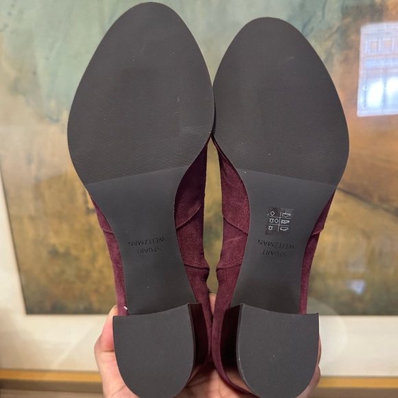 🌹STUART WEITZMAN🌹 Rylan Leather Ankle Boots Cabernet Size: 5.5B - Picture 14 of 14